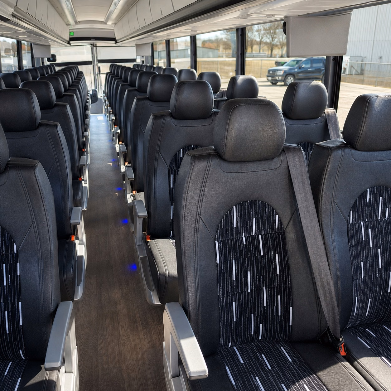 louisville charter bus interior